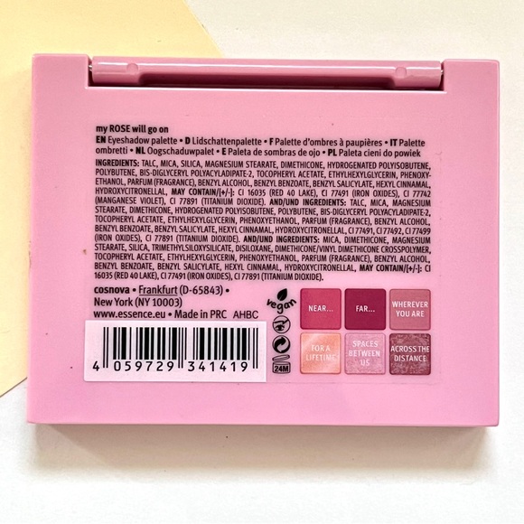 🏷️ rose pink shimmer metallic matte eye shadow palette or 6 with mirror - Picture 11 of 14